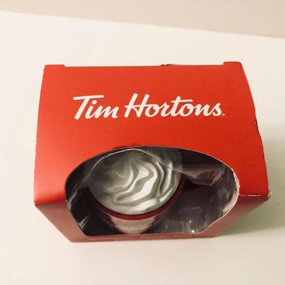 2021  Tim Hortons Ornament Red Coffee Mug Christmas Holiday Cup Hot Chocolate - Picture 3 of 11